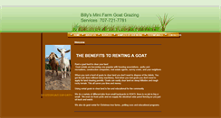 Desktop Screenshot of billysminifarm.com